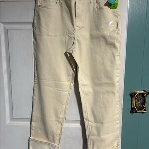Maurices Cream Straight Leg Jeans